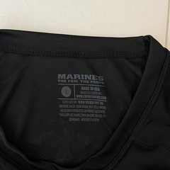 USMC Marines Short Sleeve T-Shirt Men’s Size L Black Moisture Wicking USA NWOT