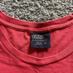Vintage 90s Polo Ralph Lauren Flag Marine Crest T Shirt Red Size XL