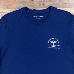 Travis Mathew T Shirt Mens Small Blue Crew Neck Cotton Short Sleeve Golf NEW