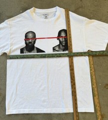 Kanye West YZY Vs Michael Jordan GOAT 23 G.O.A.T. Hip hop Basketball T Shirt XL