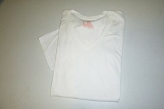 hanes mens shirt cotton comfort classic fit V-neck t-shirt Undershirt sz: small