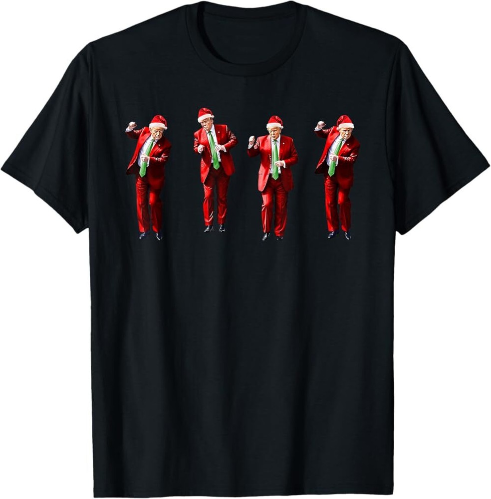 Funny Trump Dance Santa Claus Christmas Xmas Pajamas Holiday T-Shirt, Unisex Tee