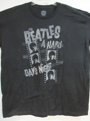 THE BEATLES OFFICIAL MERCH HARD DAYS NIGHT BAND CONCERT MUSIC T-SHIRT 2XL / XXL