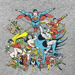 DC Comics Originals Shirt Mens Medium Superman Batman Wonder Woman Group Flash