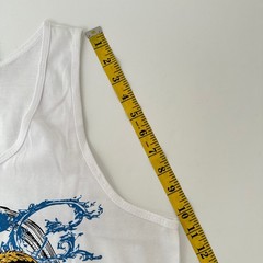 Island Limited Mens Graphic Tank Top White Golden Dragon Sword Y2K Streetwear L