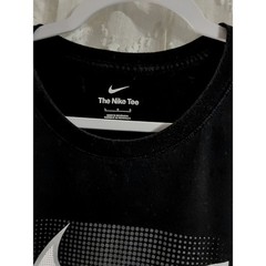Nike Mens Triple Swoosh Graphic Tee Black Silver T-Shirt Large AR5006-010