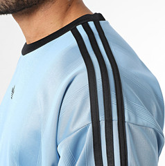 RARE! NEW MEN’S ADIDAS ORIGINALS TREFOIL JACQUARD SHIRT ~SIZE 2XL #JW587 BLUE