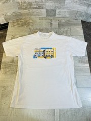 Art Deco Miami Beach Men’s Large White T-Shirt Florida RARE Excellent Shape