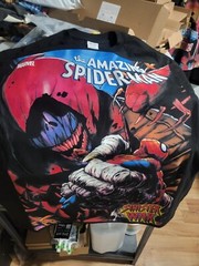 SPIDERMAN SINISTER WAR ON A SHAKA HEAVYWEIGHT GARMET DYED T SHIRT “MODERN”