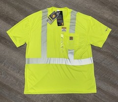 Carhartt Force T-Shirt L Neon Relaxed Fit High-Visibility Reflective Tee Work