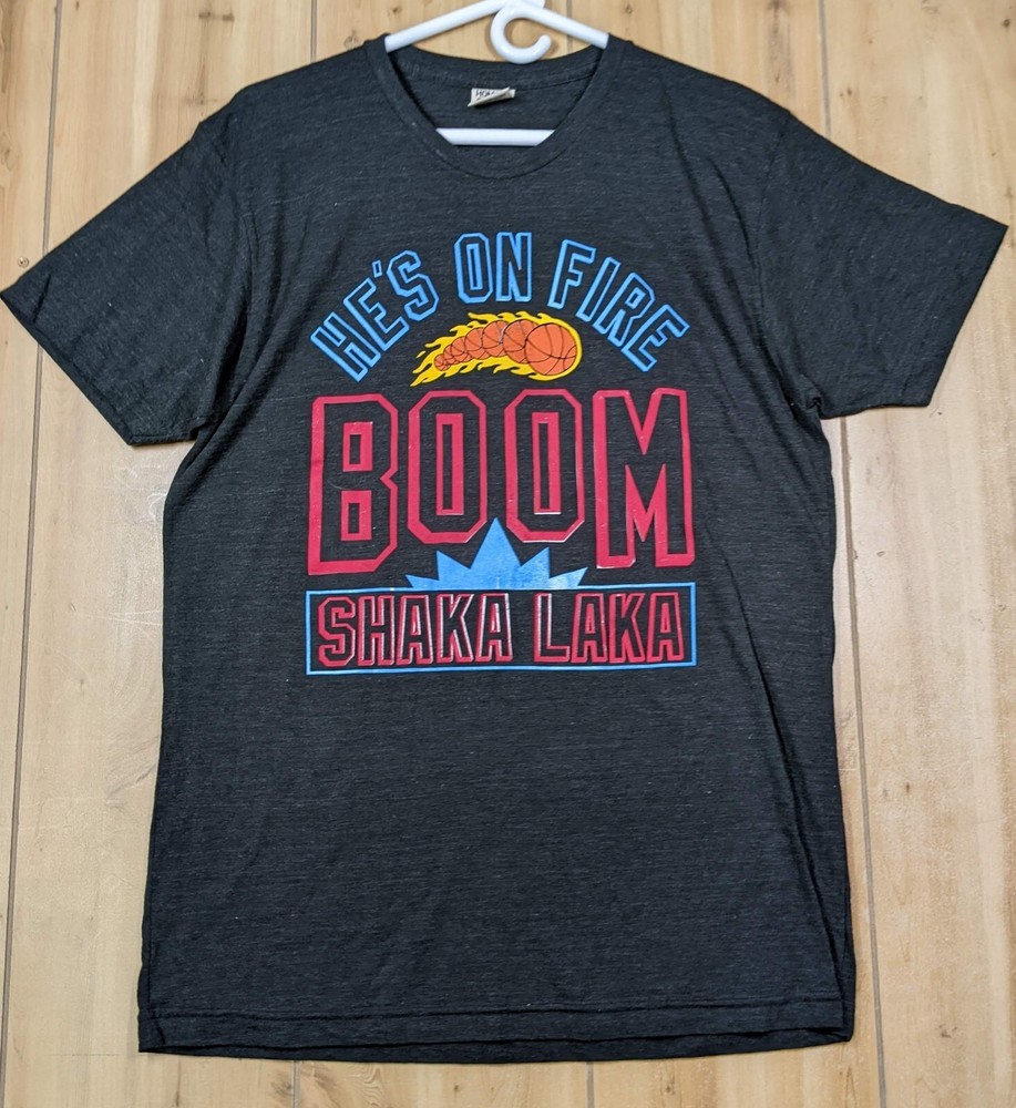 Homage NBA Jam Boomshakalaka T-Shirt Mens M Charcoal Tri-Blend Graphic Retro