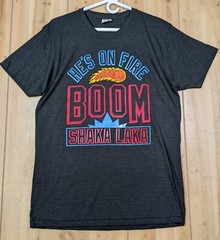 Homage NBA Jam Boomshakalaka T-Shirt Mens M Charcoal Tri-Blend Graphic Retro
