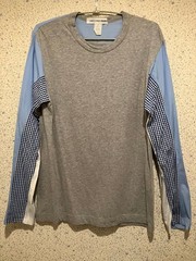 Comme des Garçons Shirt France Variation Pattern Sleeve Cut-and-Sew T-shirt Unu