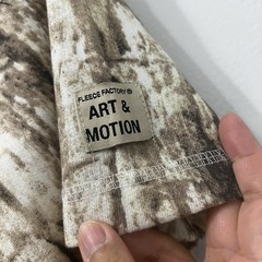 Art & Motion Retro Camo Tree Bark Fleece T-Shirt Men’s Size Medium Streetwear