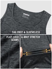 Mens Gym Tank Shirts Sleeveless Muscle Top Quick Dry Workout Fitness Sports Vest