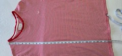Denim & Flower Ricky Singh Men’s Red & White Stripe Logo Striped T-Shirt Size L