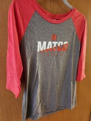 Matco Tools Raglan Baseball Tee Shirt District Perfect Tri Gray Red Size Small
