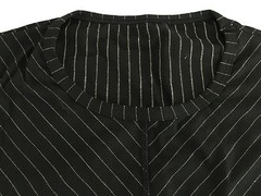 HOM men’s black/white striped crew neck t-shirt mod RAY WH 94% viscose 6% elastane