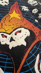 Vintage Wizard Wear Glow In The Dark Skulls Sz L 22×28 Rare Distressing