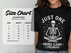 Gamer Skeleton T-Shirt, Just One More Game I Promise, Funny Gaming Tee, Video