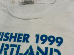 Vintage 1990s 1999 Nike Portland Marathon Race Finisher Long Sleeve T-Shirt, M L