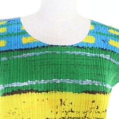 Issey Miyake PLEATS PLEASE PLEATS PLEASE All-over print Polyester T- – DUTY FREE