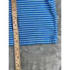 Nautica Sleepwear Blue Striped T-Shirt Logo Tee Size L