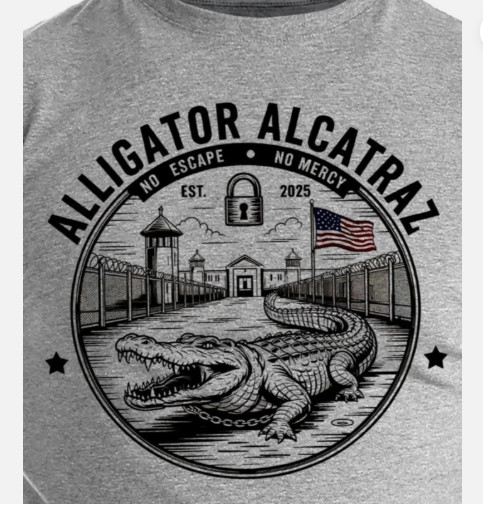 Animal Alligator Alcatraz Everglades Florida Border Patrol T-shirt