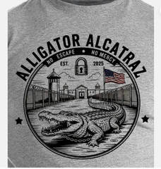 Animal Alligator Alcatraz Everglades Florida Border Patrol T-shirt