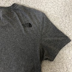 The North Face T Shirt Mens M Medium Grey Spellout Logo Walking Hiking Outdoors
