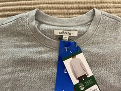Orvis Mens Crewneck Gray Marled Long Sleeve Shirt – Size L
