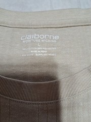 Mens Liz Claiborne T-shirt Short Sleeve Size L Tan Color