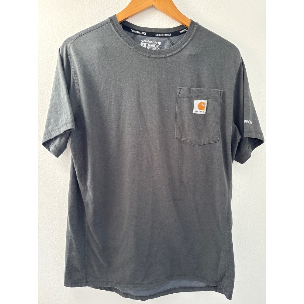 Carhartt Force Relaxed Fit Pocket T-Shirt Men’s Size Med Gray Vented Sides