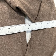 Tommy Bahama V Neck Shirt Medium Brown Long Sleeve Mens Poly Cotton Blend