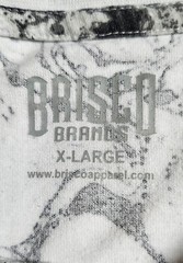 Brisco Brands Men’s Crew Neck T Shirt Size XL All Over Print Black White