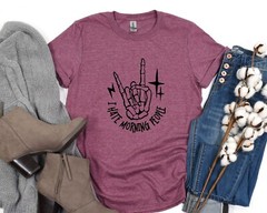 I Hate Morning People, Positive Vibes Shirt, Gift for her, Oversize Tshirt