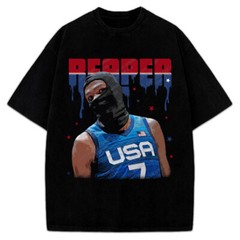 Kevin Durant Slim Reaper KD USA Ski Mask Revenge Team Custom Design Graphic Tee