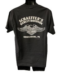 Harley Davidson Men’s Distressed Legend Short Sleeve T-Shirt Black 3002850-BLCK