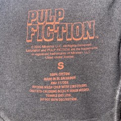 Men’s Pulp Fiction Short Sleeve Black T-Shirt Size S