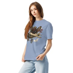 Mothman Pilot Comfort T-Shirt Cryptid Flying Vintage Airplane Cotton Tee S-4XL