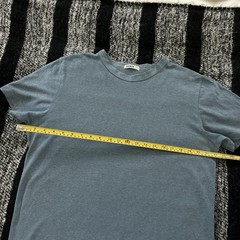 🇺🇸 Buck Mason Yuma Tee T-Shirt Mens L Hemp Blend Short Sleeve Crewneck Blue