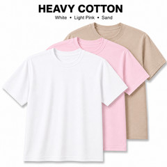 Gildan Heavy Cotton 5000 T-Shirt 3 & 5 Pack Men’s Blank Crew Neck Tee S-5XL