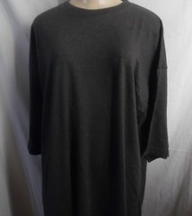 EXTRA LONG T-SHIRT SLEEP SHIRT SHORT GRAY CREW NECK COTTON T SHIRT M /L