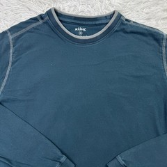 Kuhl Shirt Mens Medium Teal Kommando Crew Neck Long Sleeve Zipped Pocket Tee M