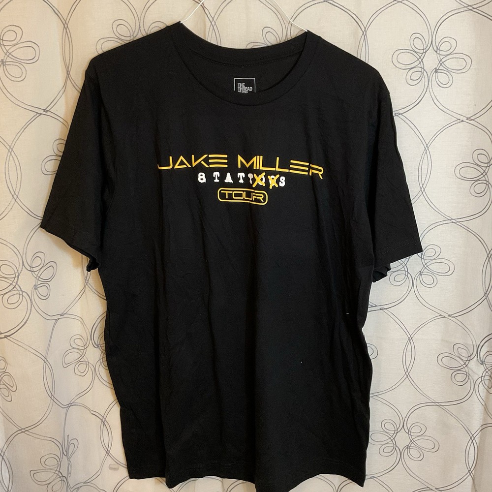 Jake Miller 8 Tattoos Tour T Shirt Black Short Sleeve Size XL