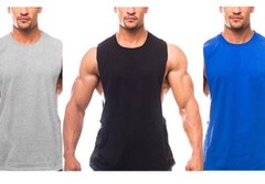 Men’s Cotton Bodybuilding Gym Tank Tops Workout Stringer Sleeveless Shirts Vest