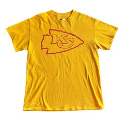 NFL Team Apparel Kansas City Chiefs Graphic T-Shirt Gold Mens Size Medium