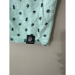Admiral Men’s Aqua Pineapple Palm Tree Print Crew Neck T-Shirt Size Medium