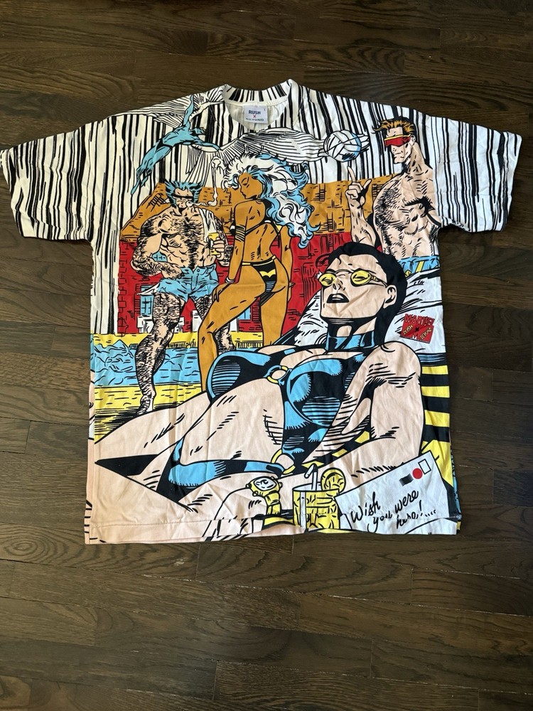 Vintage X-men wish you were here AOP T Shirt Rush X Beyond Mens Large