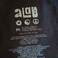 ALAB Black Graphic T-Shirt 100% Cotton Size M
